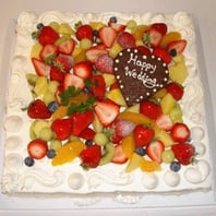 30cm角　生クリーム　フルーツ（￥11550～15000）