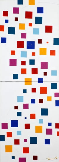 Thank you 5   P8×2   333mm×910mm  Acrylic, wood 2017