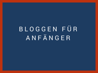 blaues feld bezeichnet "bloggen für anfänger"