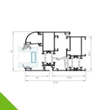 Ventana de aluminio con rotura de puente térmico serie 5050 RT
