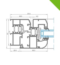 Ventana de aluminio con rotura de puente térmico serie 7070 RT
