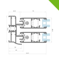 Ventana de aluminio con rotura de puente térmico serie 820 RT