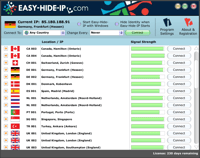 easy hide ip länderliste