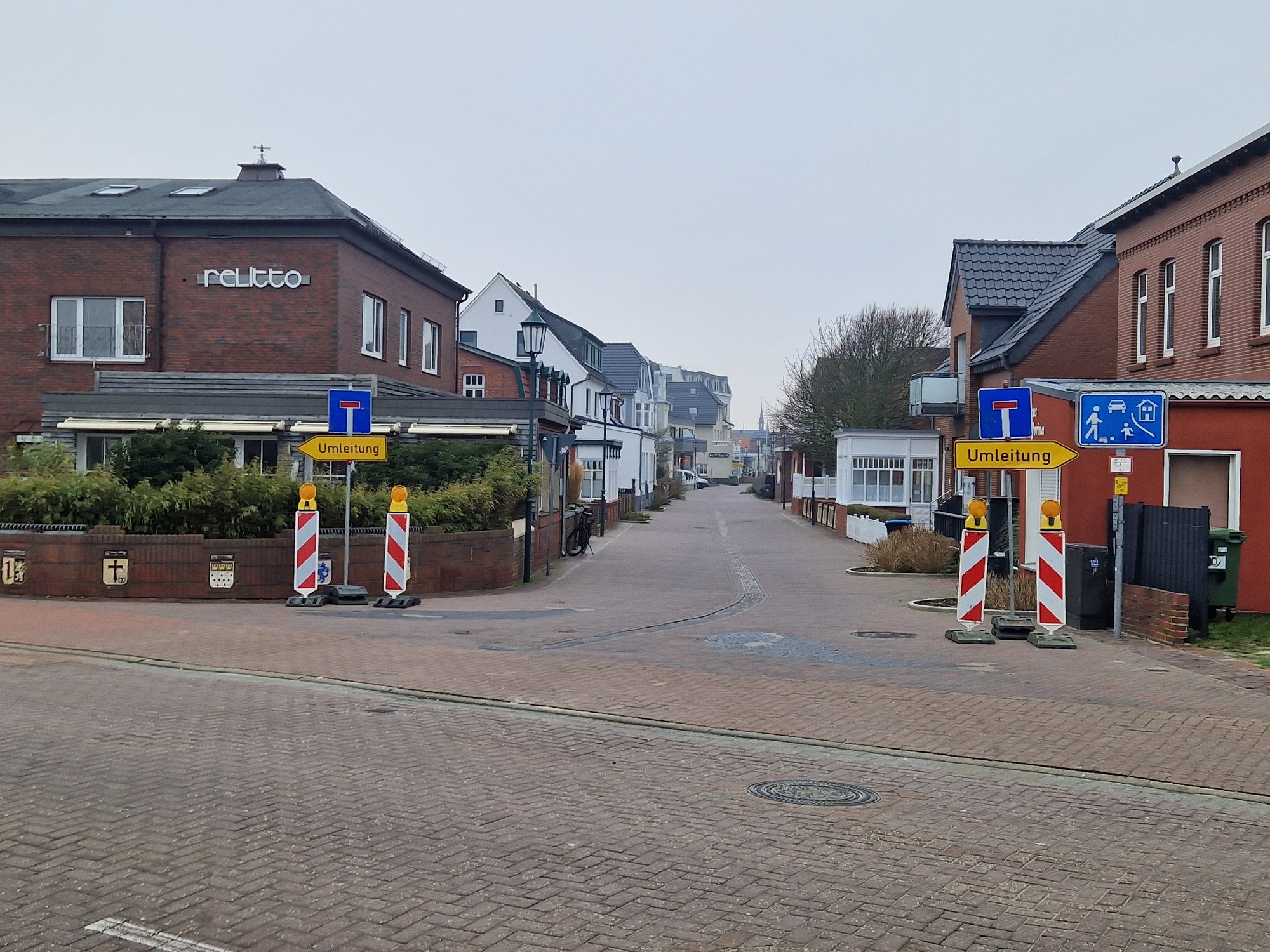 Sperrung der Kreuzung Neue Straße / Gartenstraße