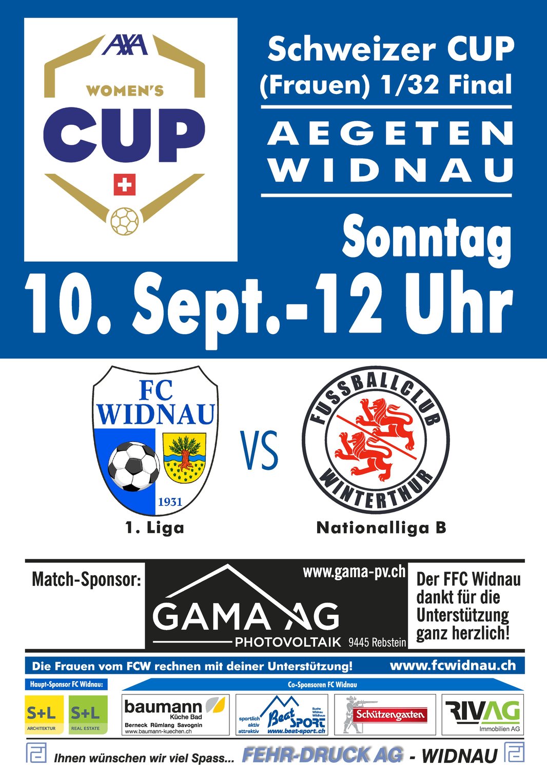 AXA Women's Cup Hauptrunde