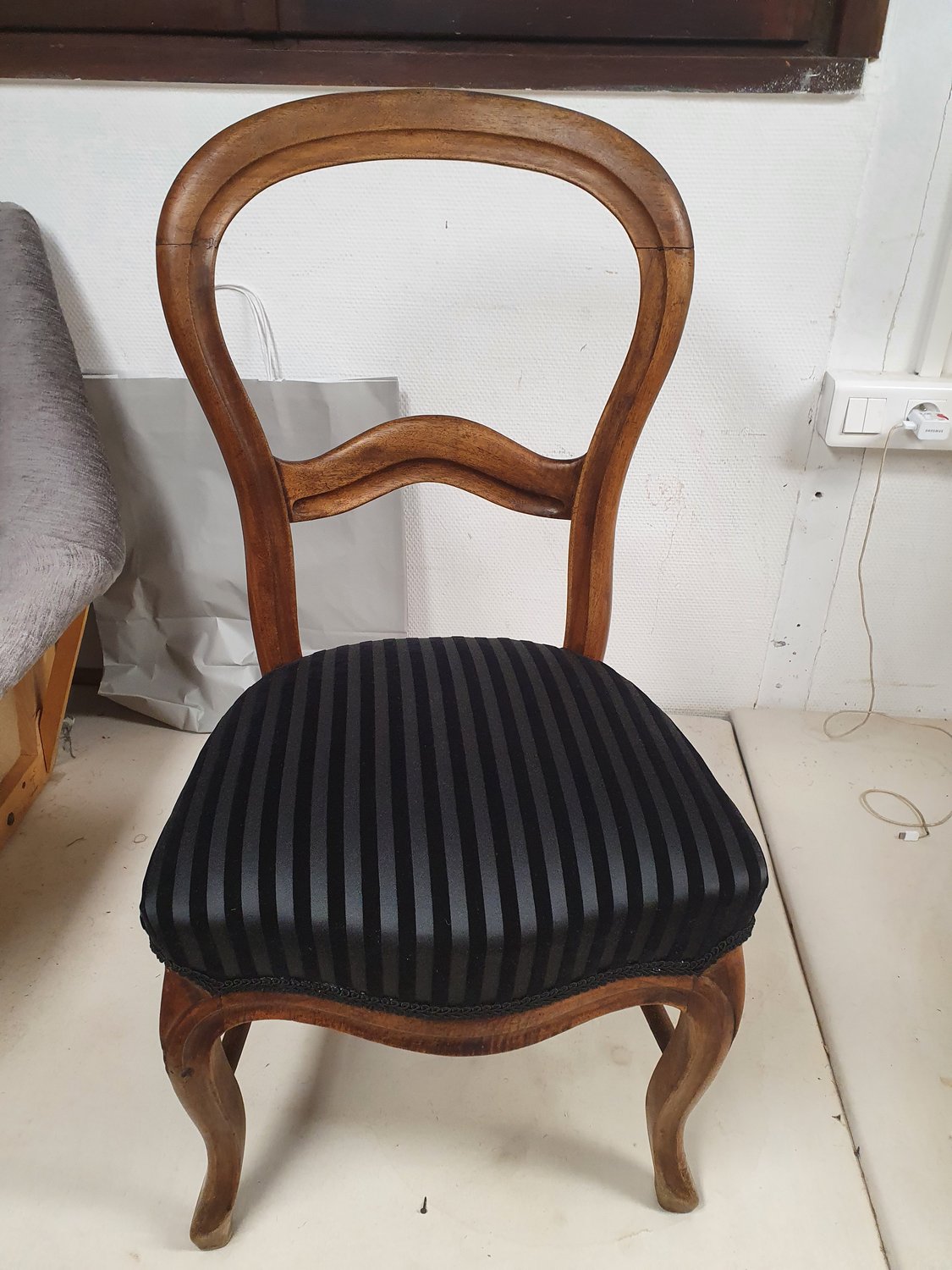 Chaise Louis-Philippe rayures