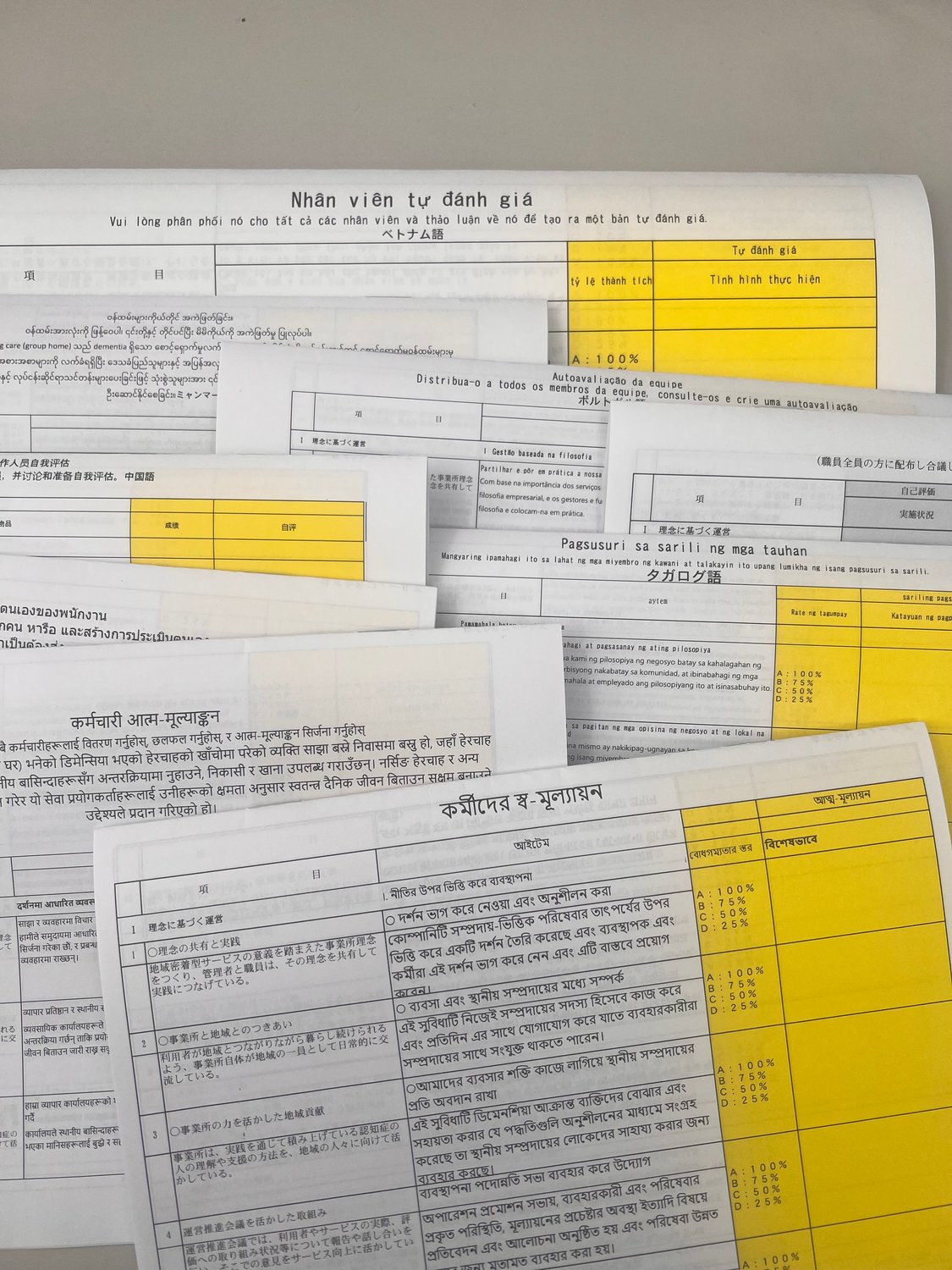 【多文化共生】15ヶ国語で支える職員自己評価