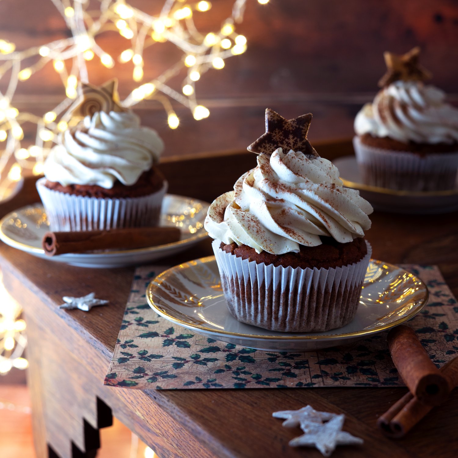 Lebkuchen Cupcakes (glutenfrei, vegan, zuckerfrei)