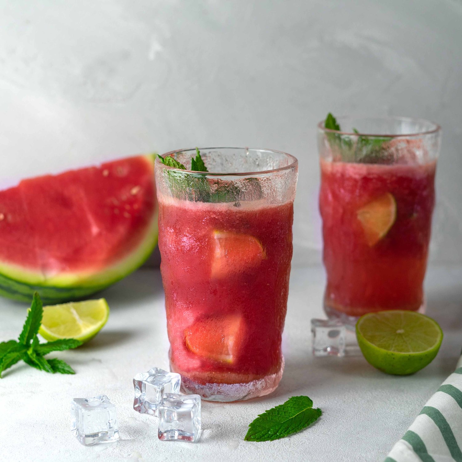 Wassermelonen Himbeer Mojito (alkoholfrei)