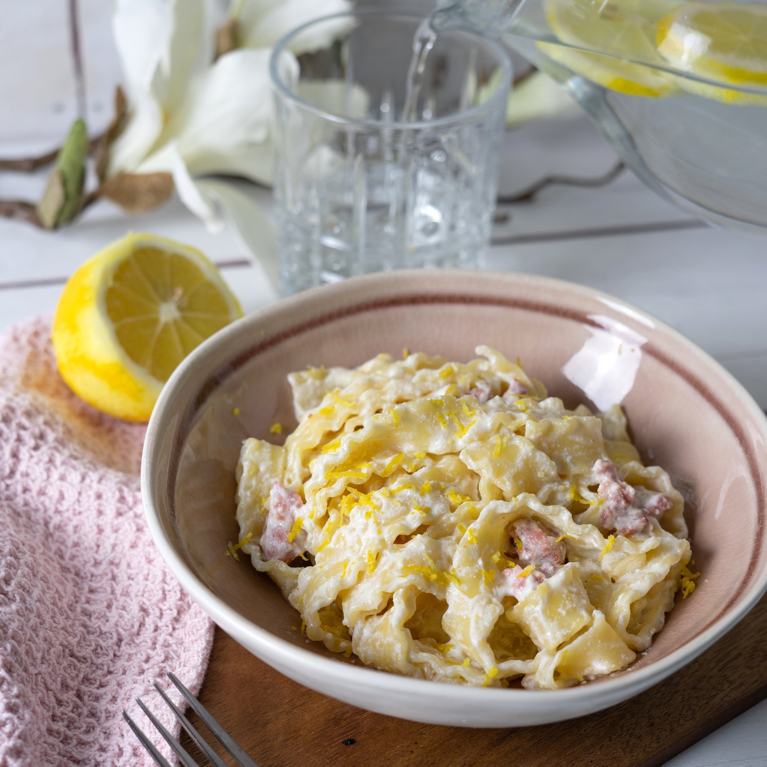 Mafaldine Ricotta, Limone e Salsiccia