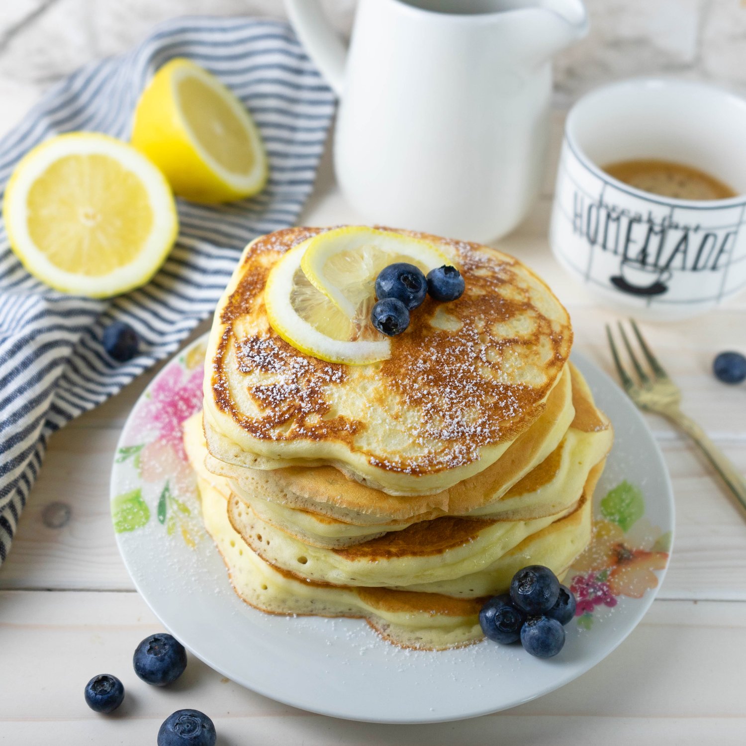 Zitronen Ricotta Pancakes