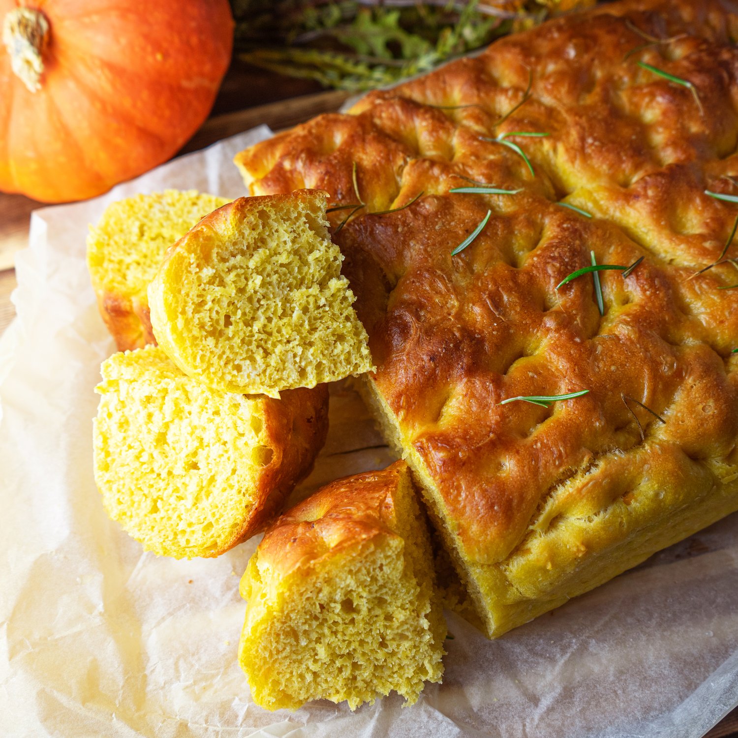 Kürbis Focaccia