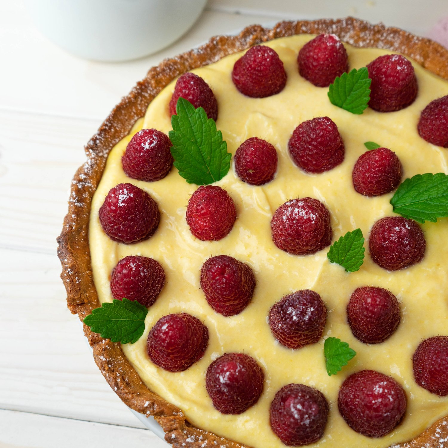 Aprikosen Mascarpone Tarte mit Himbeeren