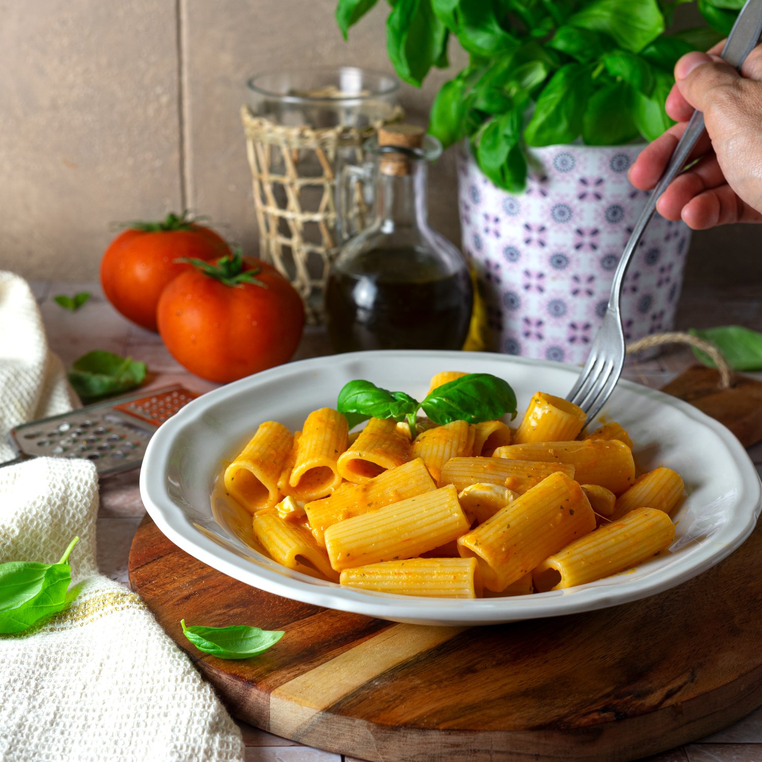 Rigatoni mit geröstetem Sugo