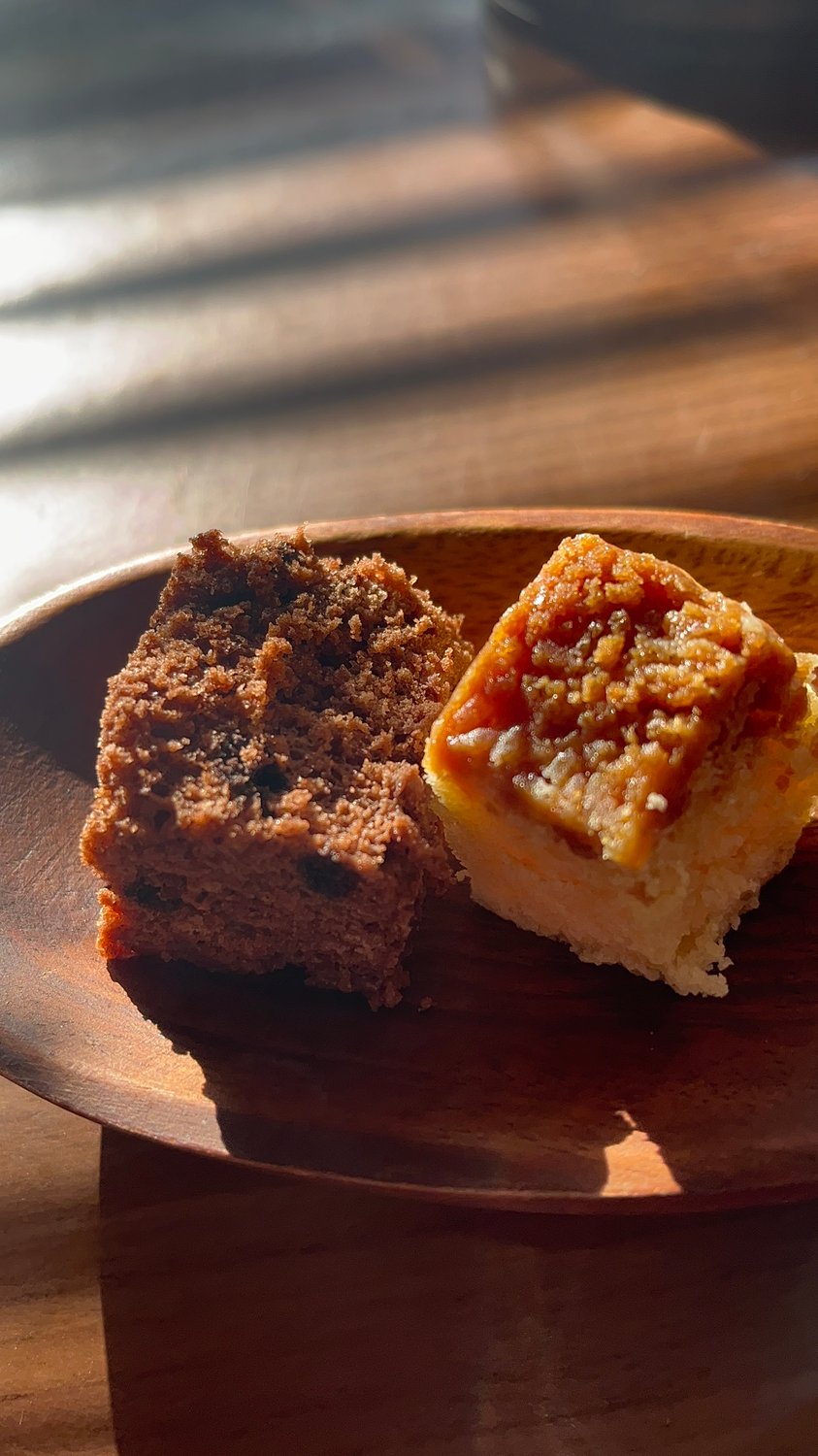 カラーの待ち時間に自家製ケーキを！