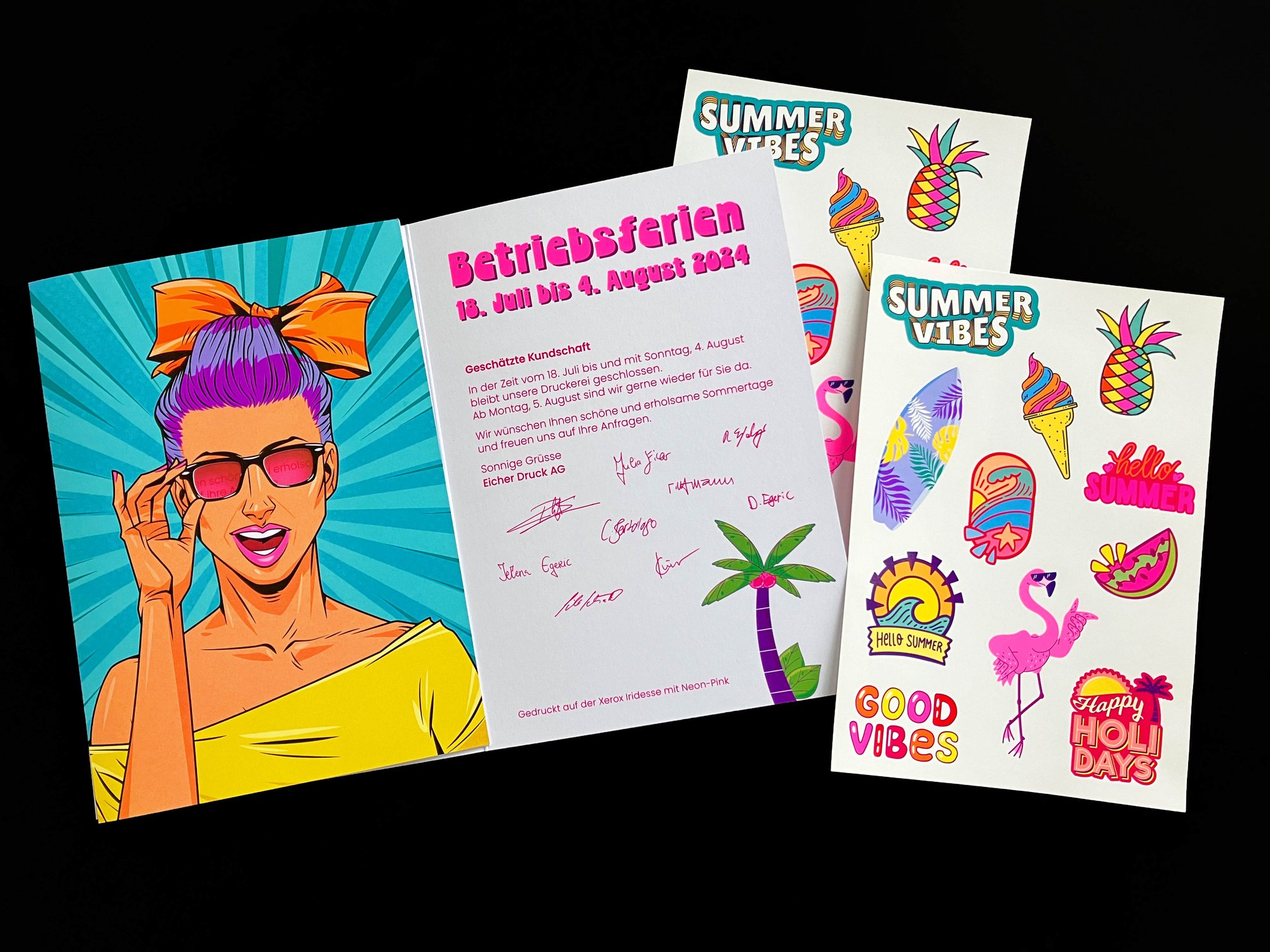 Betriebsferienkarte Eicher Druck