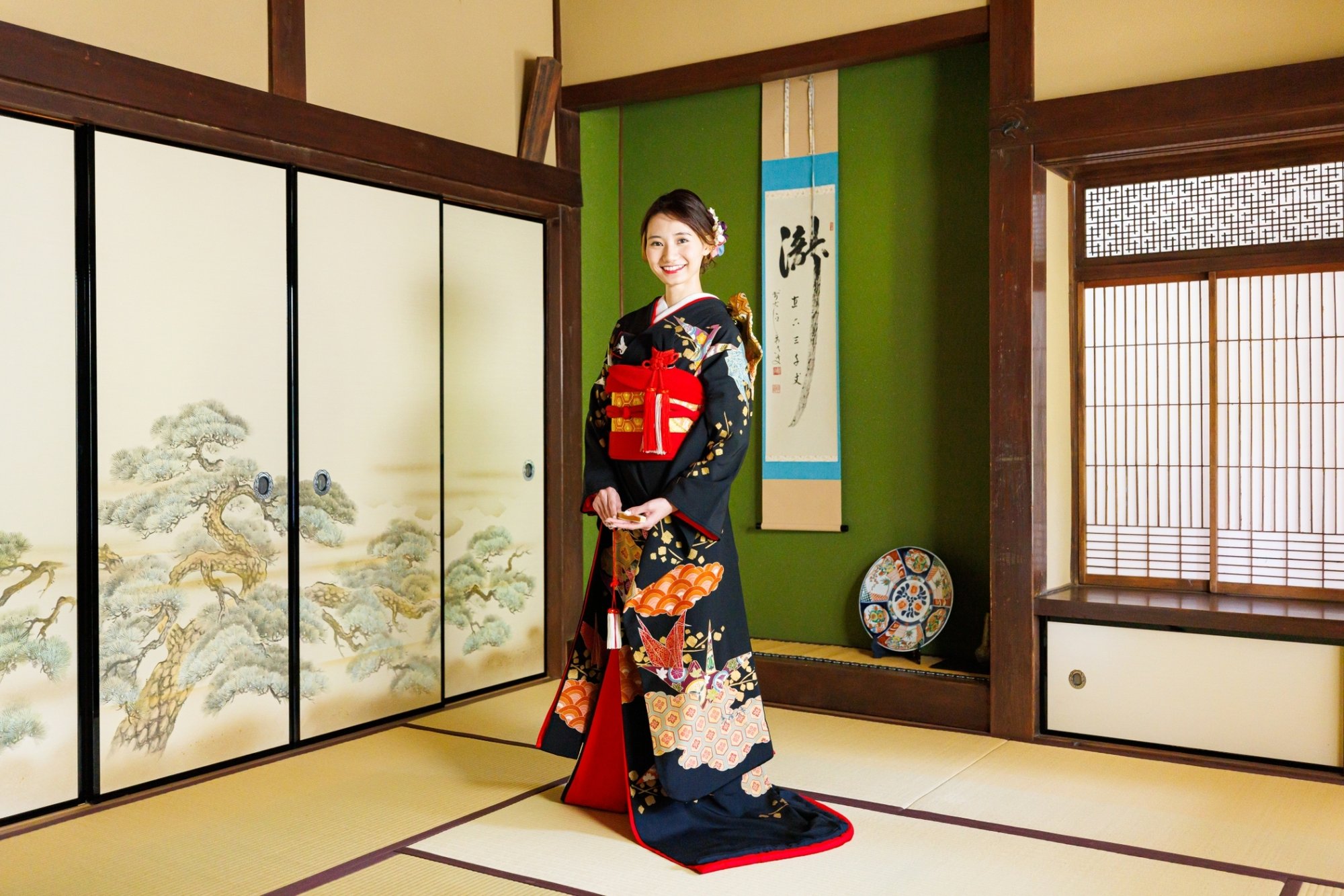 引き振袖の和装振付│作品撮影