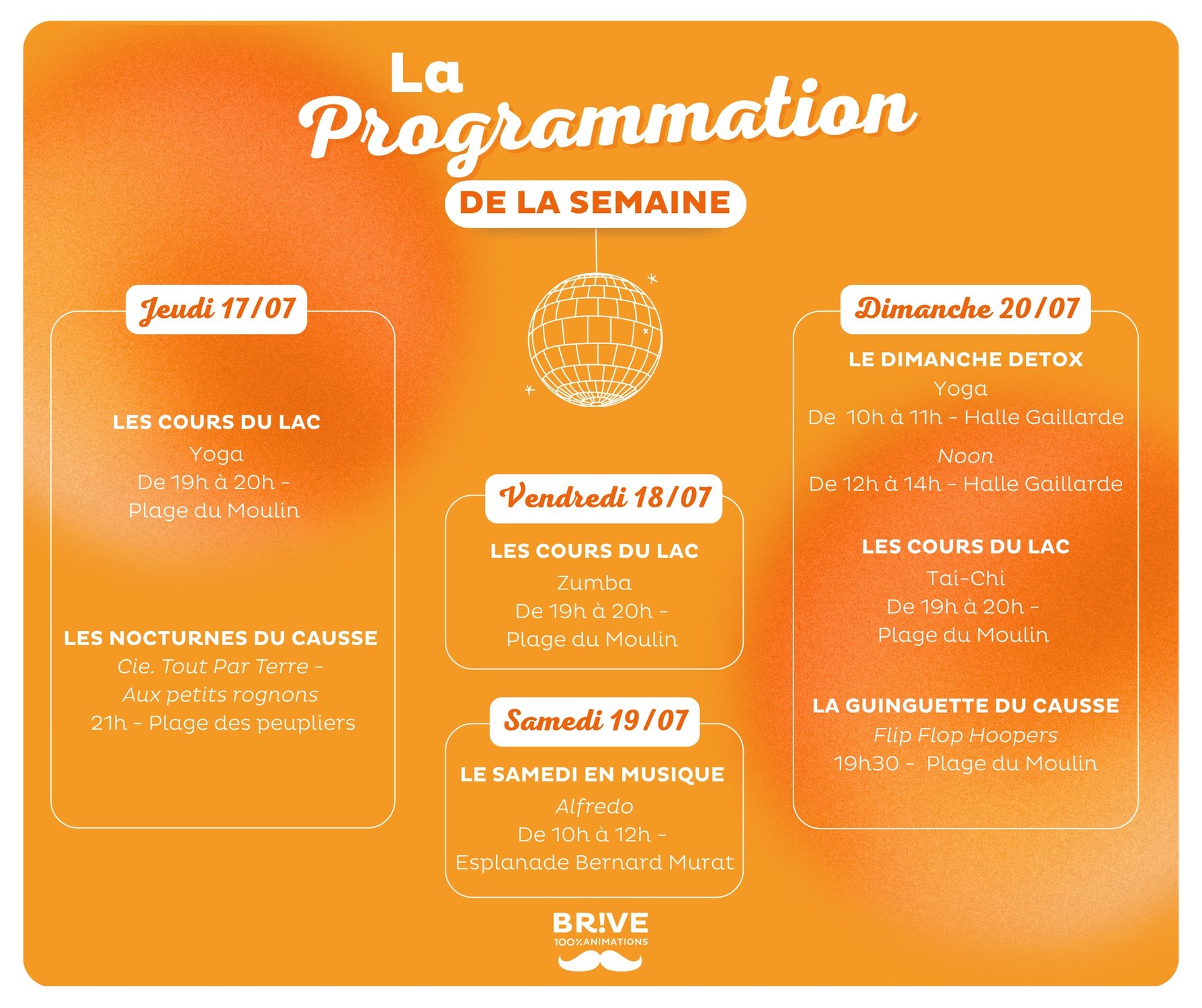 Programme des animations
