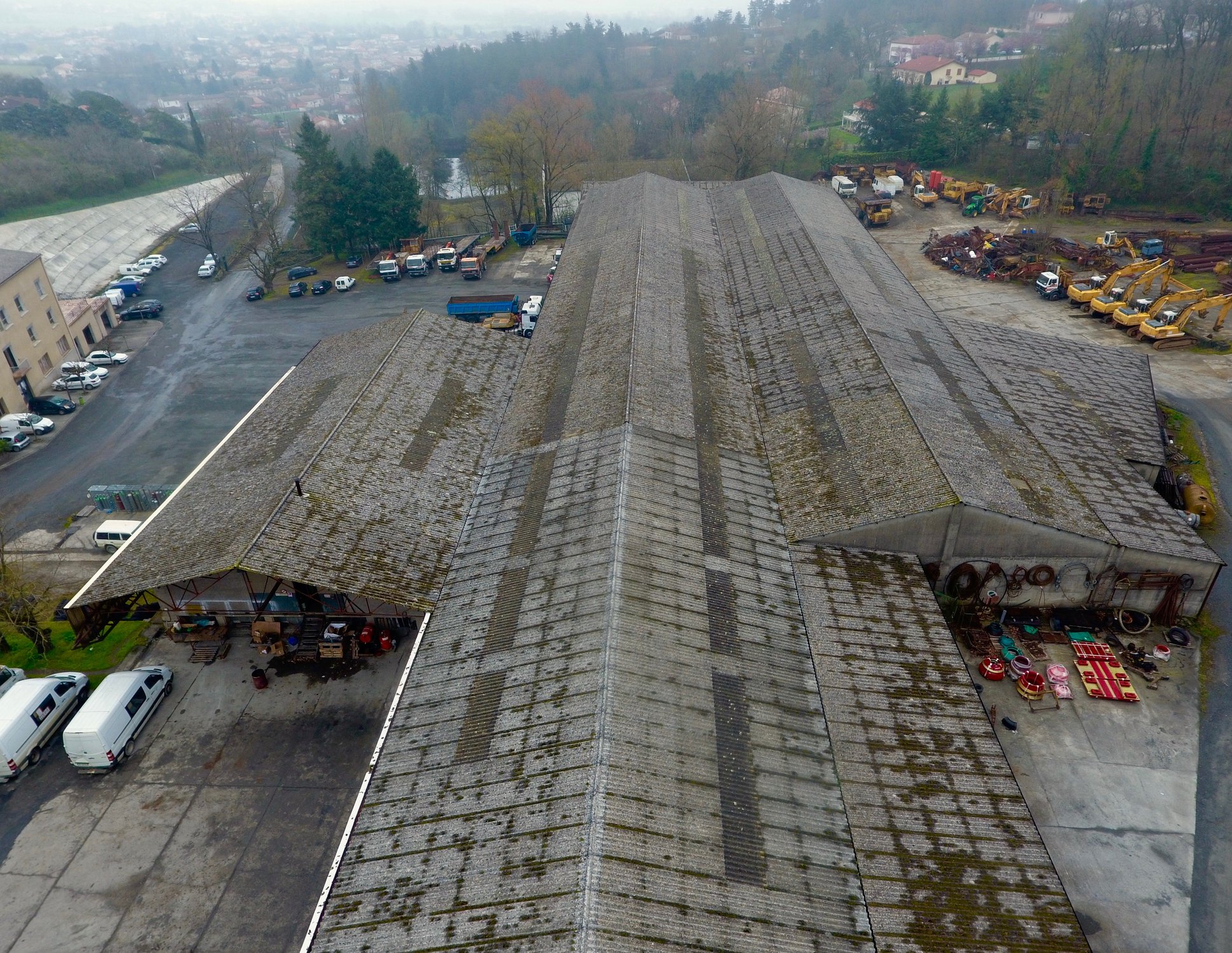 Inspection de toiture industriel par drone