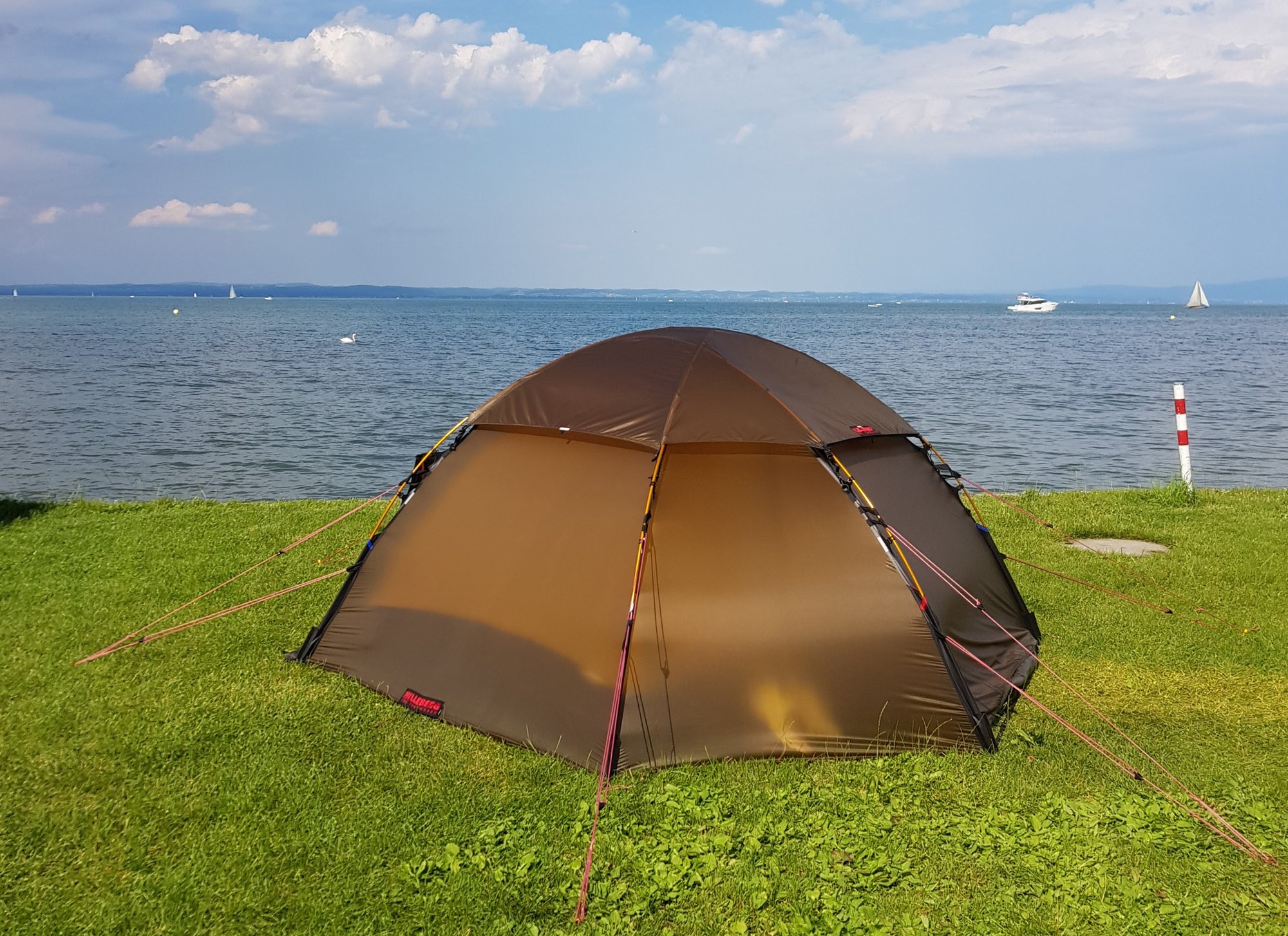 Hilleberg Zelteinweihung am Bodensee