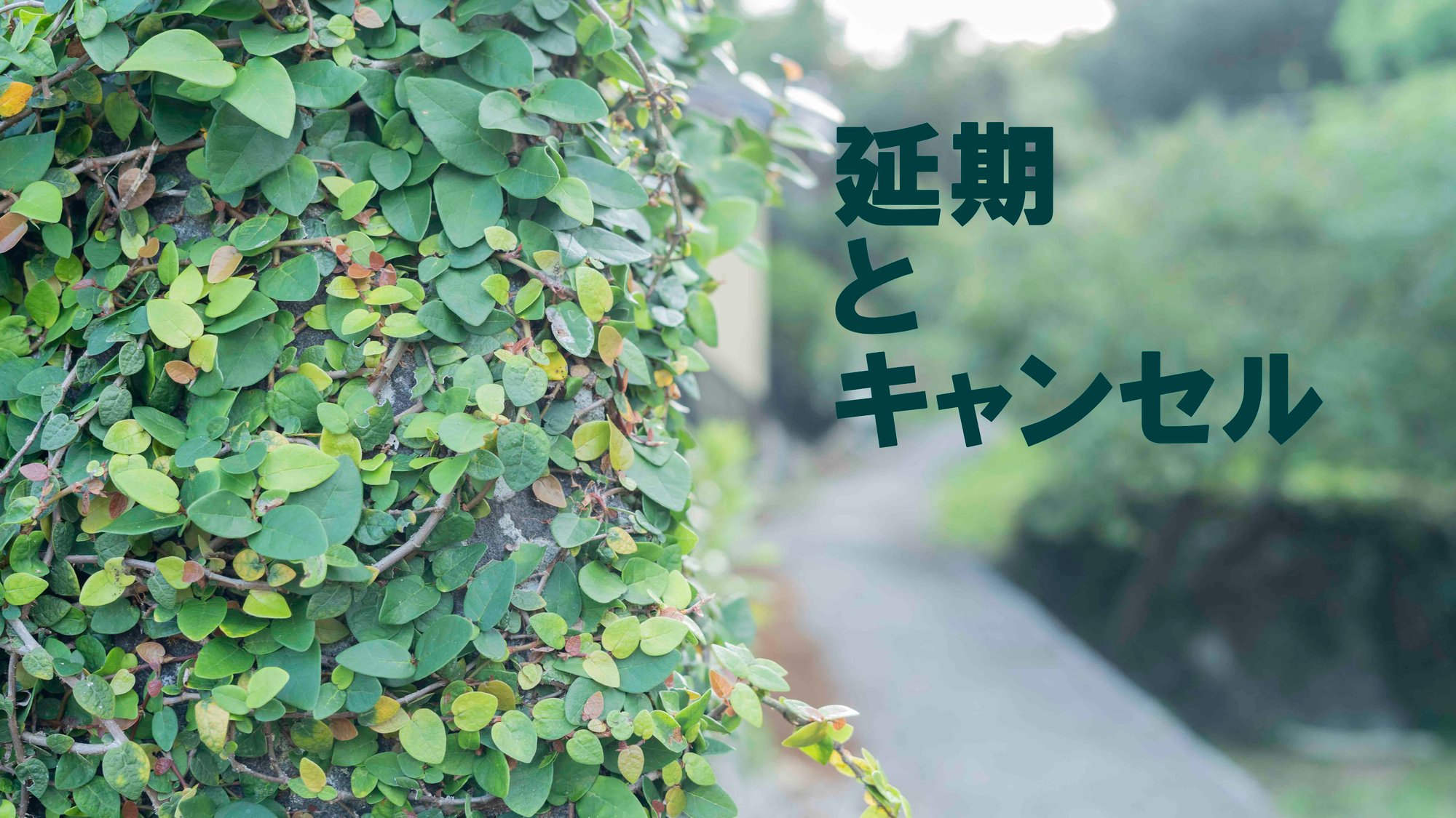 延期とキャンセル