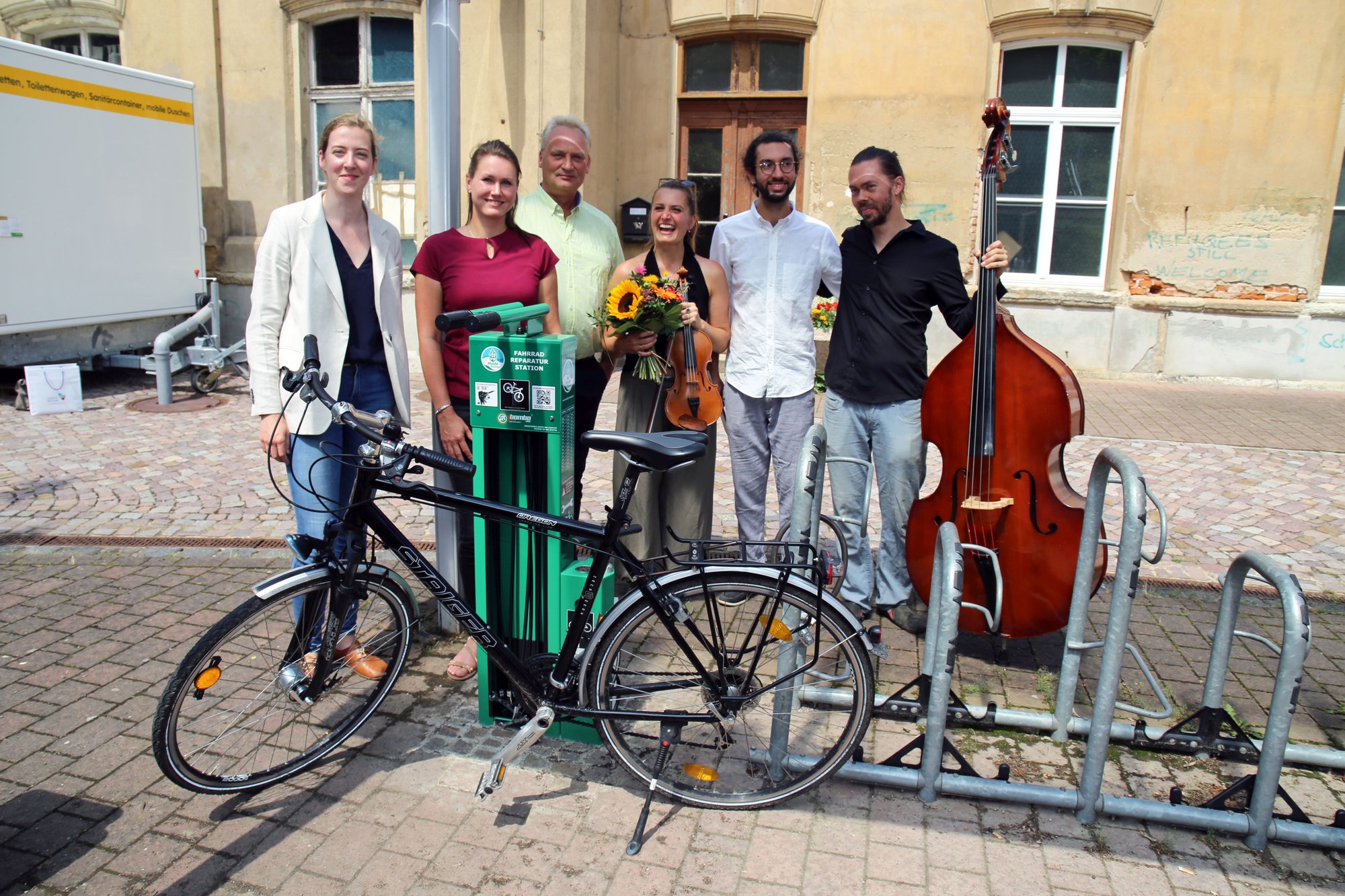 Dritte Fahrrad-Selbsthilfewerkstatt am Kulturbahnhof Leisnig eröffnet