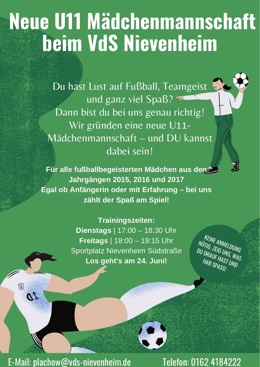 Neue U11-Mädchenmannschaft beim VdS Nievenheim – Sei dabei!