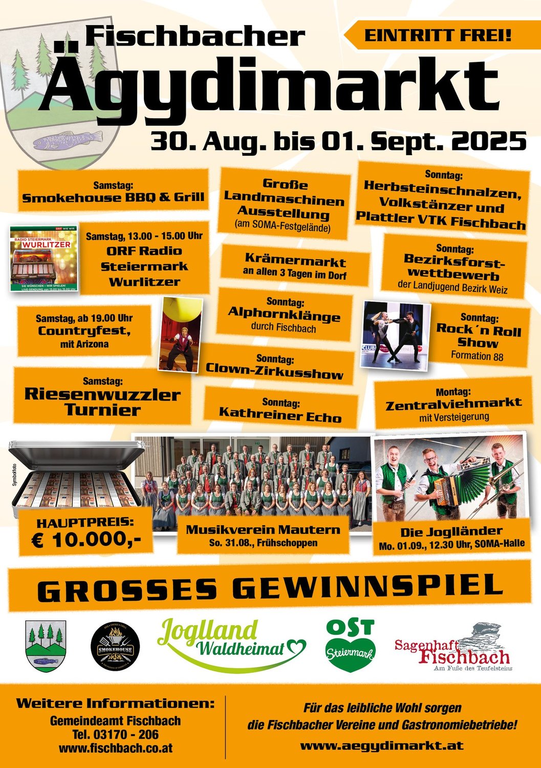 Grillhendl am Sonntag beim  Ägydimarkt 2025 in Fischbach