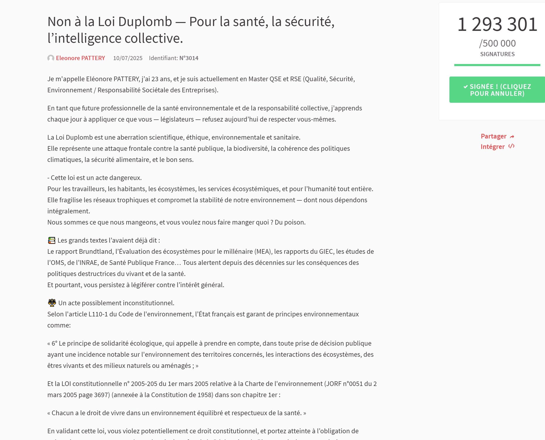 Le dernier verrou ne doit pas sauter !