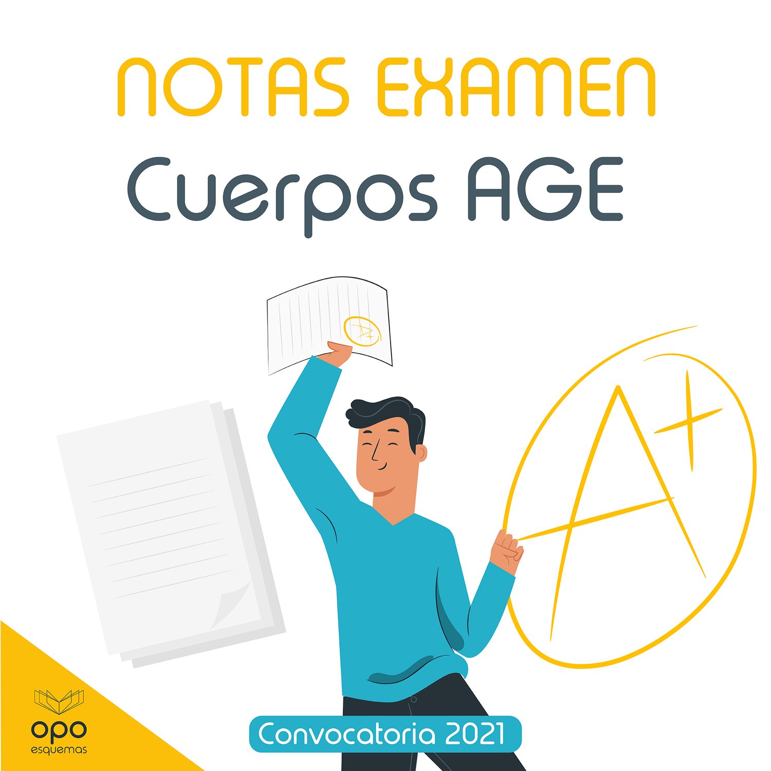 Notas examen Administrativo y Auxiliar AGE. Convocatoria 2021