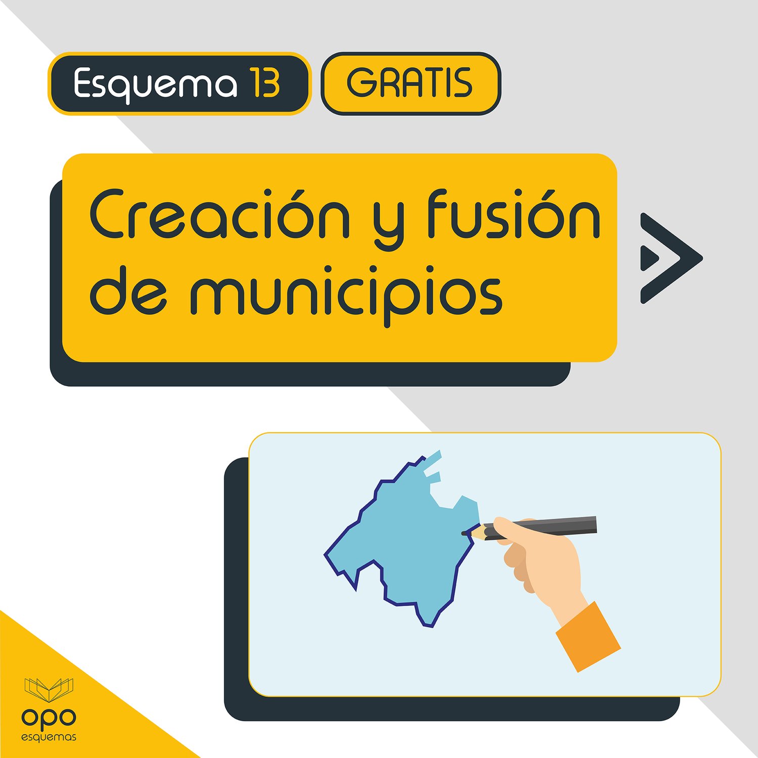 Esquemas Oposiciones. Creación y fusión de municipios. LRBRL.