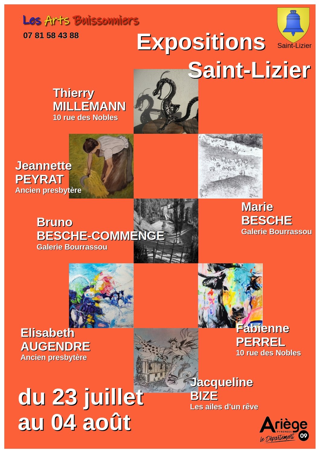 Exposition Les Arts Buissionniers juillet 2025 Elisabeth Augendre