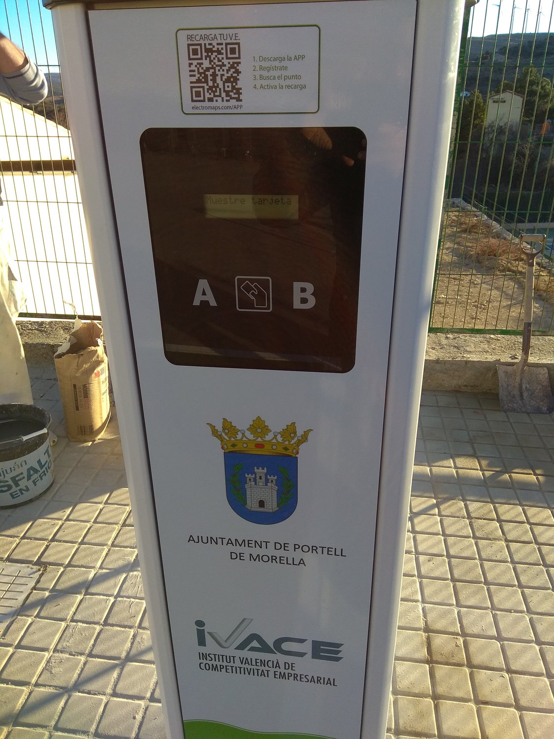 Punto de recarga vehículos eléctricos en Portell de Morella