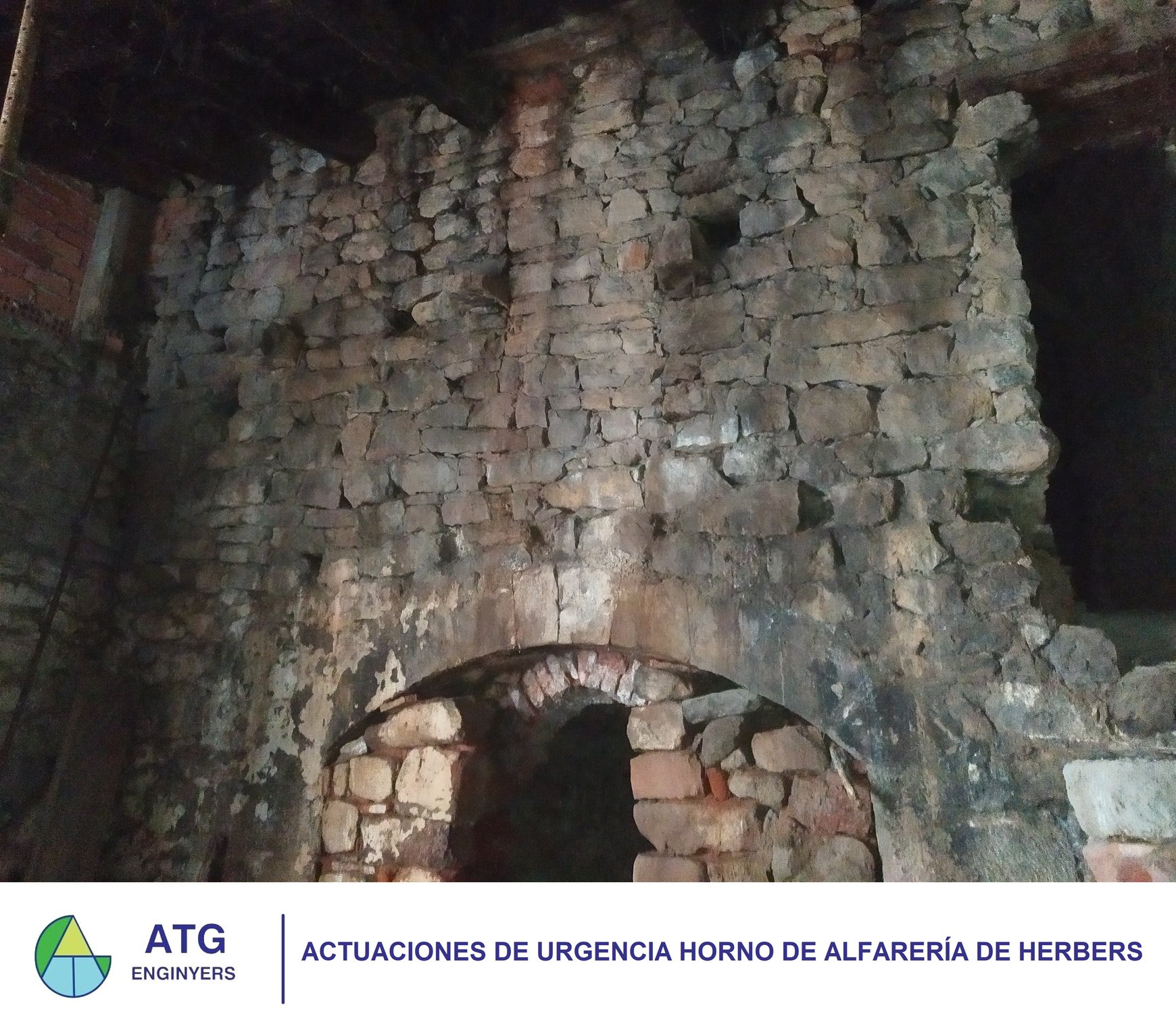 Actuaciones de urgencia horno de alfarería de Herbers