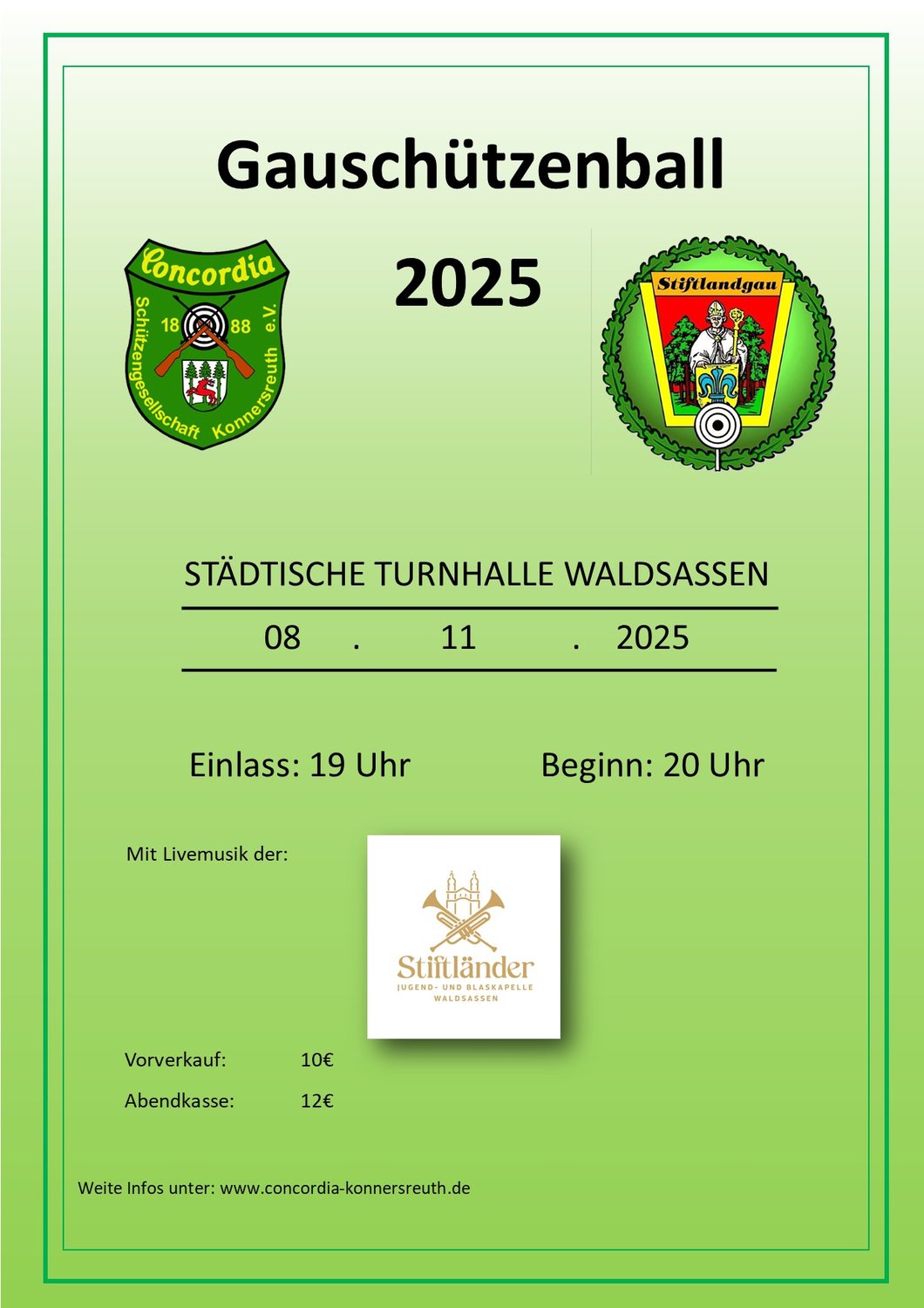 Gauschützenball 2025 – Feiern im Jubiläumsjahr des Stiftlandgau