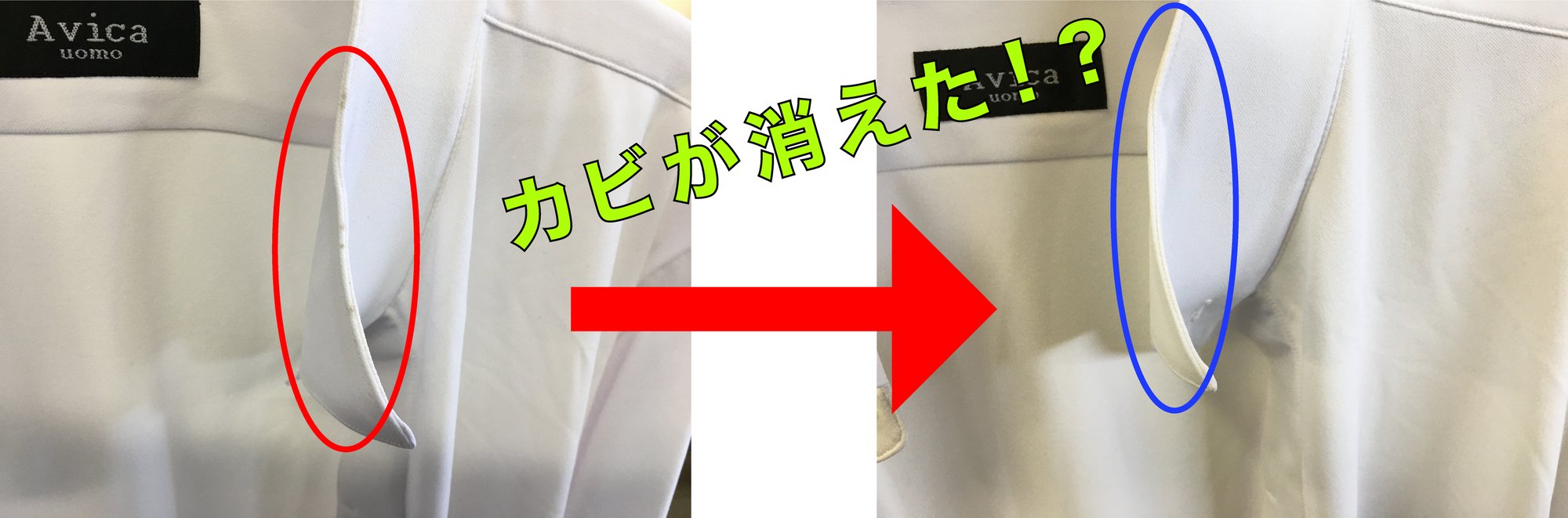 衣服のカビ除去