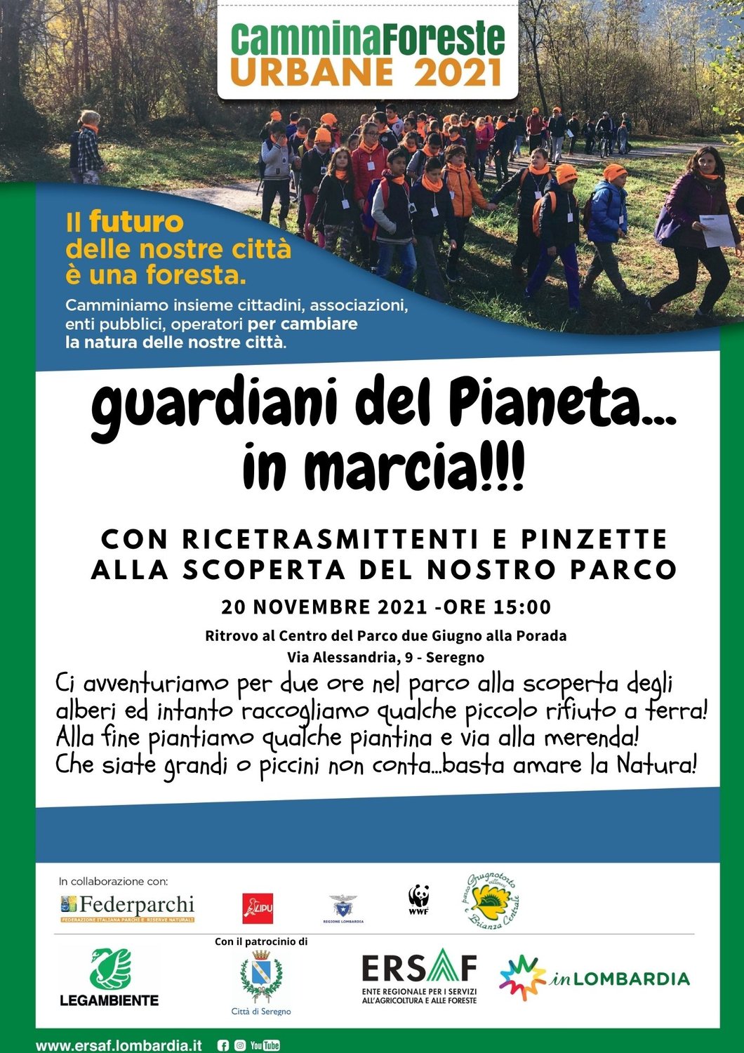Guardiani del Pianeta...in marcia! Camminaforesteurbane2021
