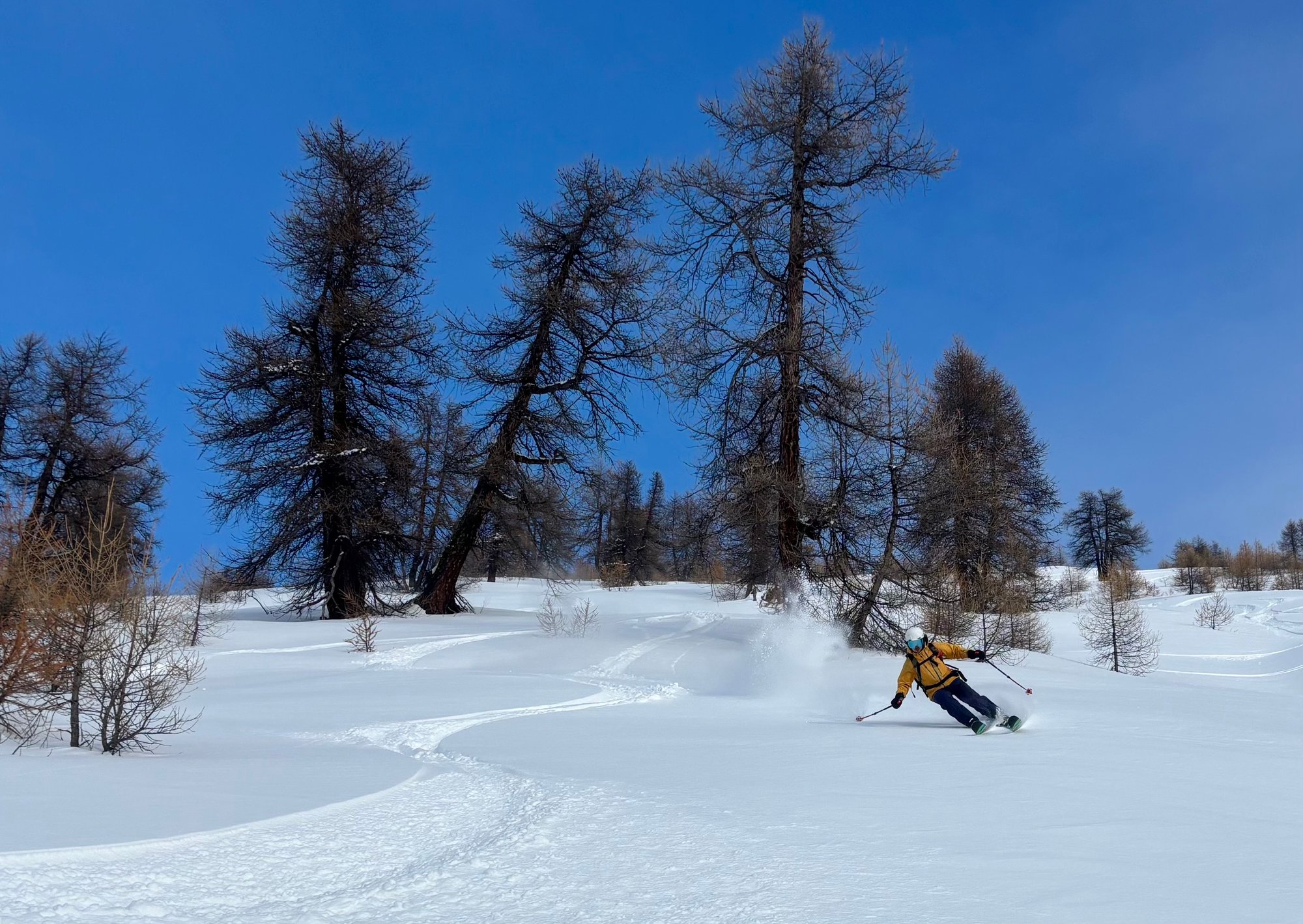 La Grave im Piemont - im Tal nebenan ist tiefer Winter