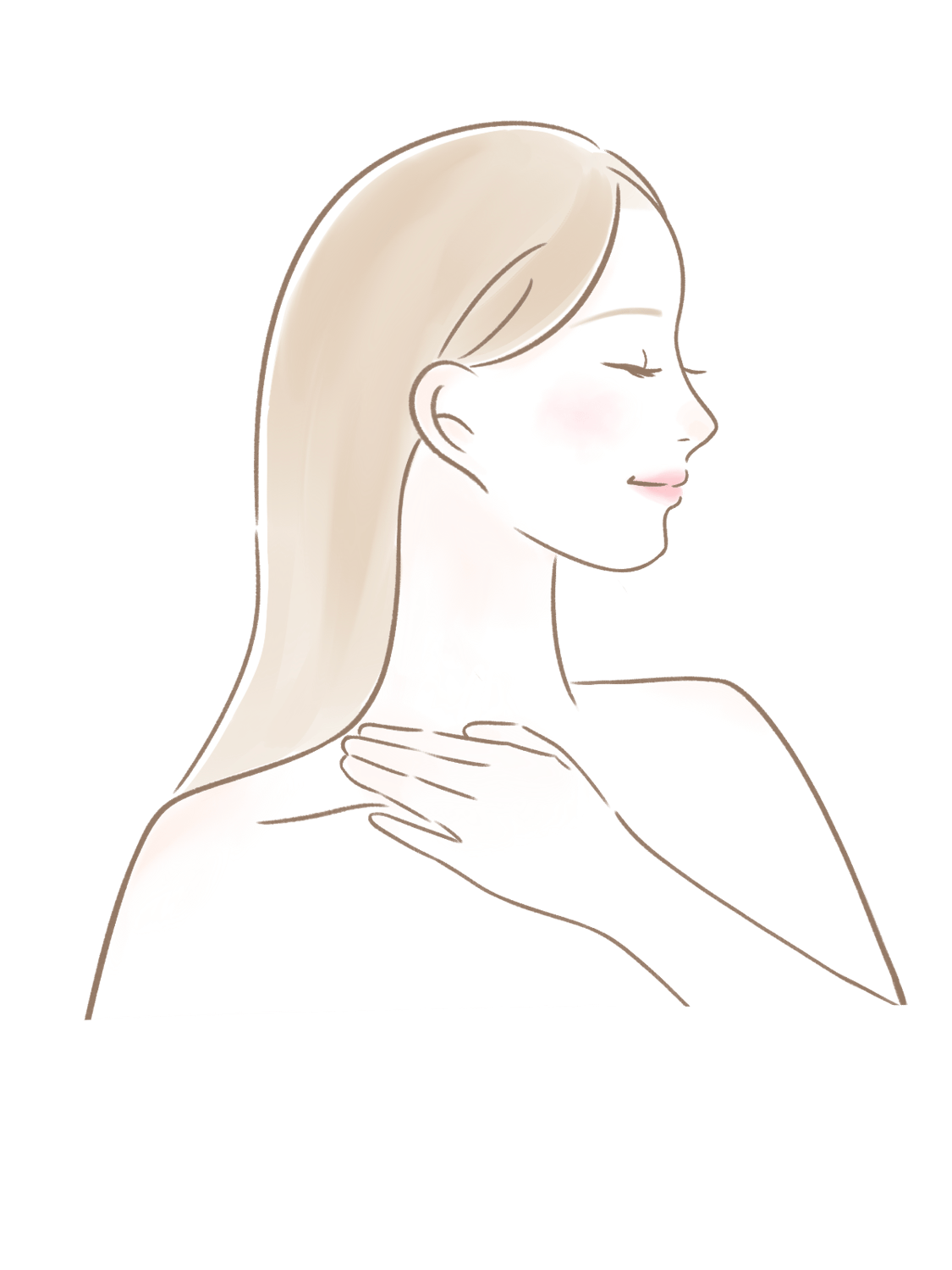 （７６）鎖骨のくぼみをそっとスライド