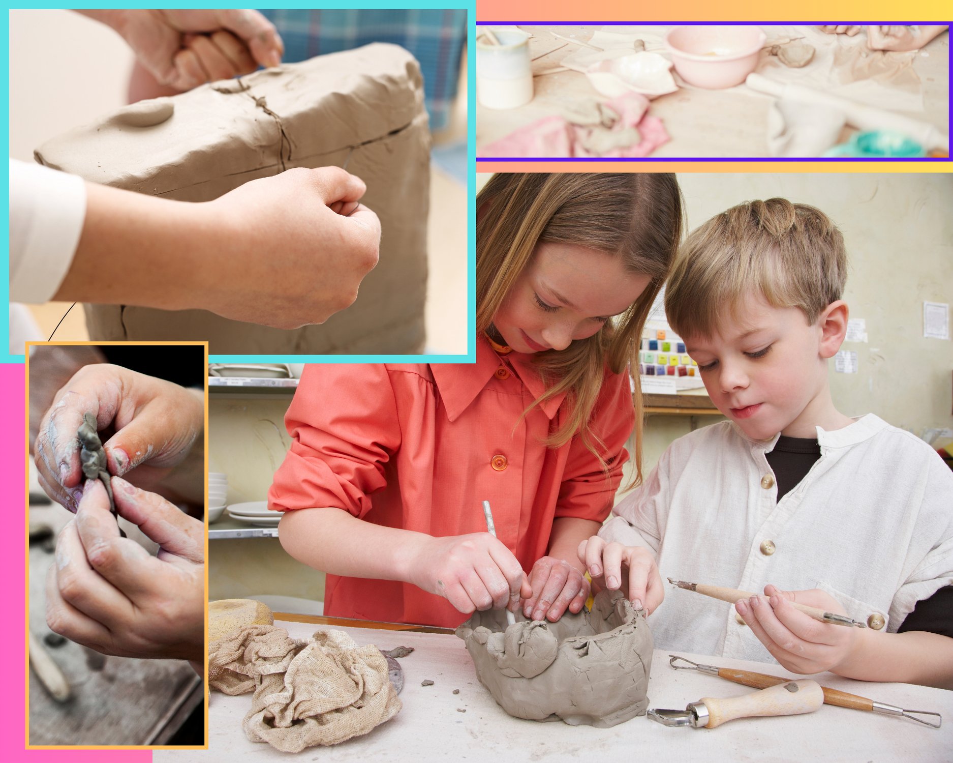 Kindergeburtstag "Töpfern" mit der mobilen Kreativwerkstatt