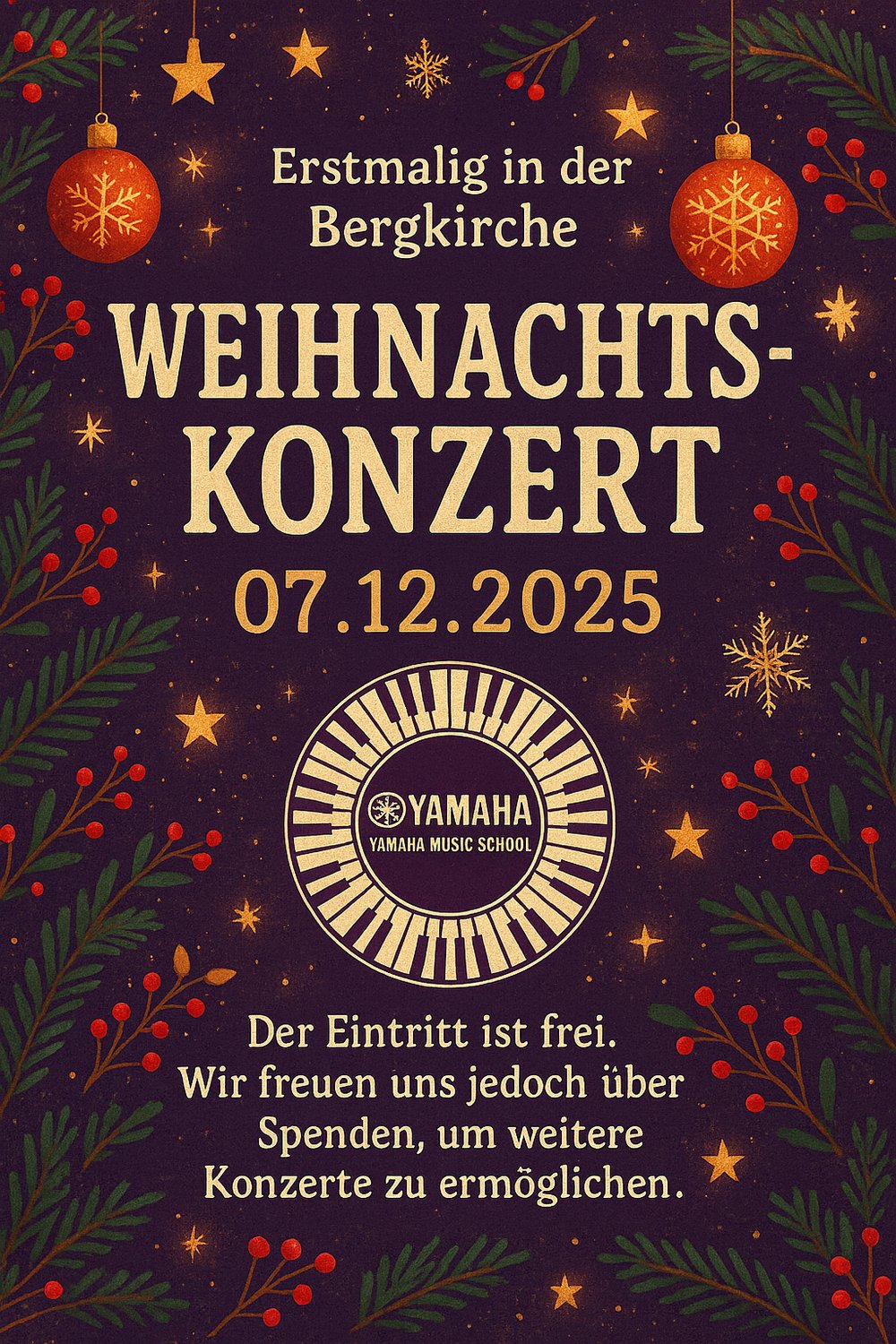 Ein wundervolles Weihnachtskonzert erstmalig in der Bergkirche!
