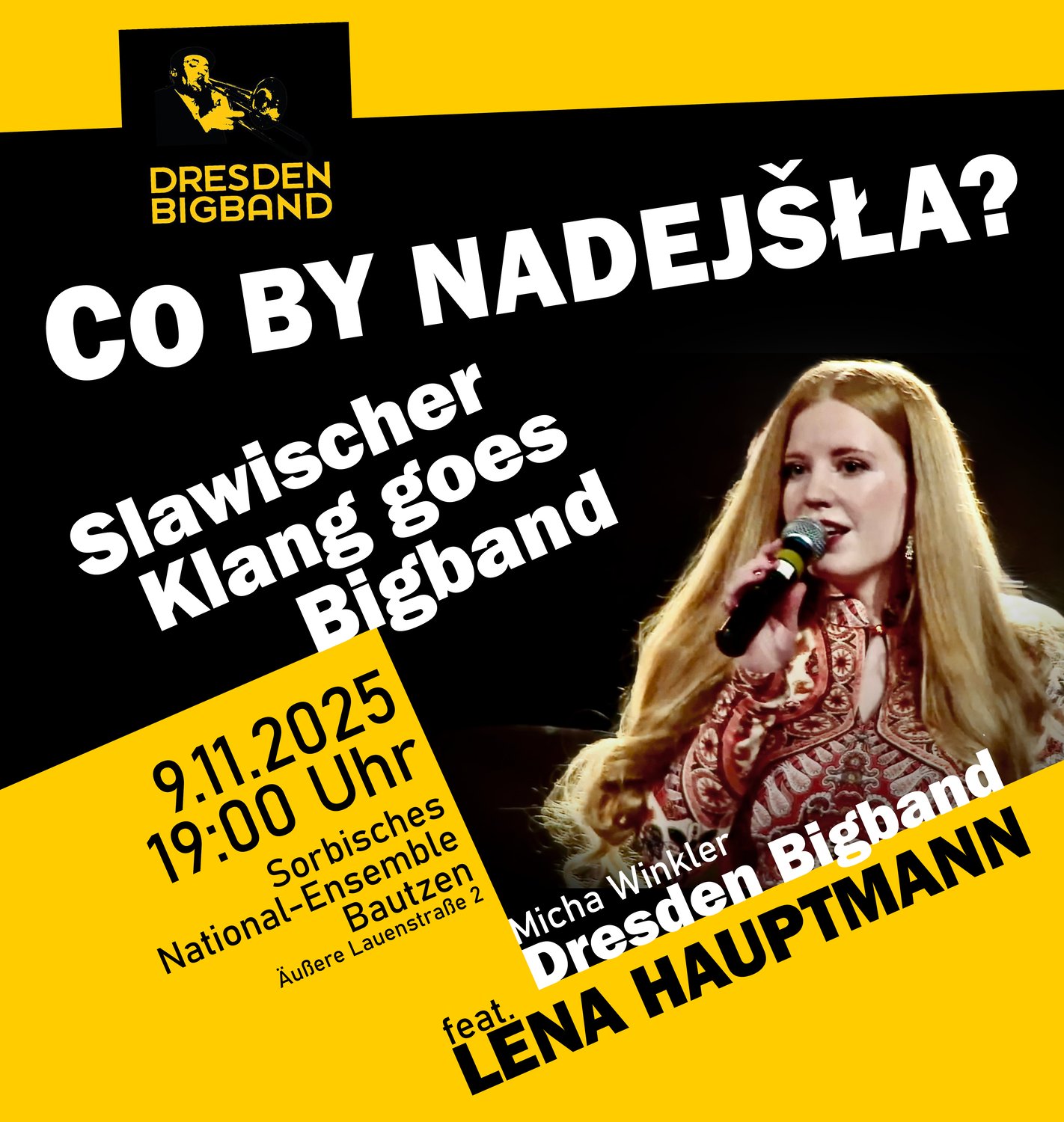 Lena Hauptmann und die Dresden Bigband erhalten Projektförderung* der Stiftung für das Sorbische Volk