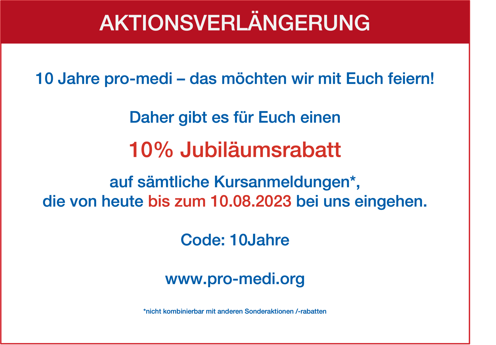 Aktionsverlängerung