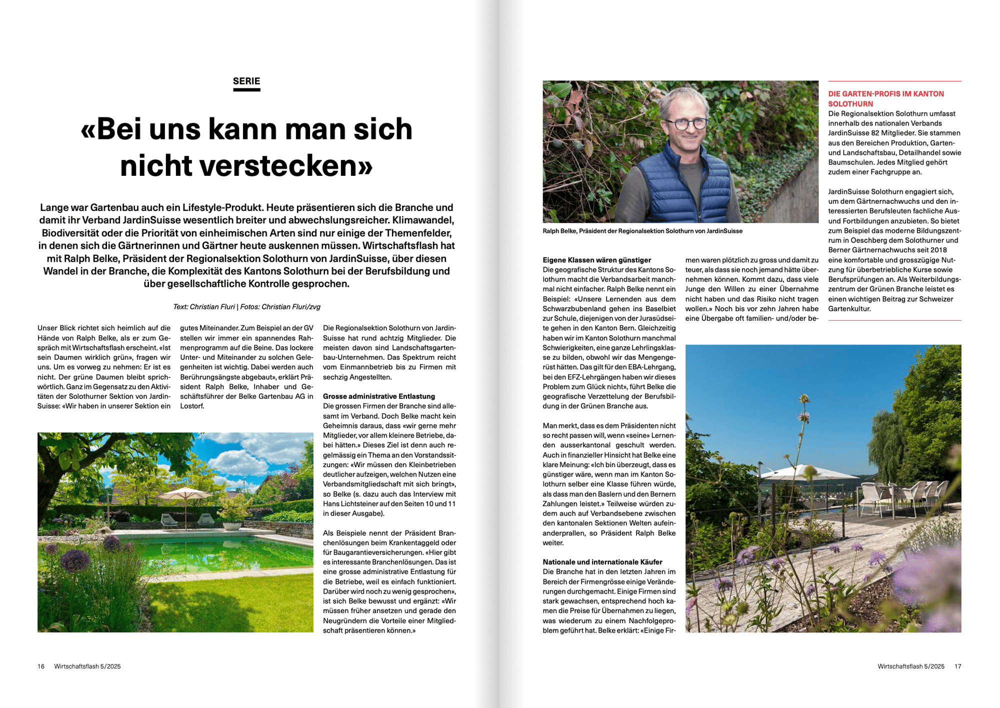 Jardin Suisse im Wirtschaftsflash
