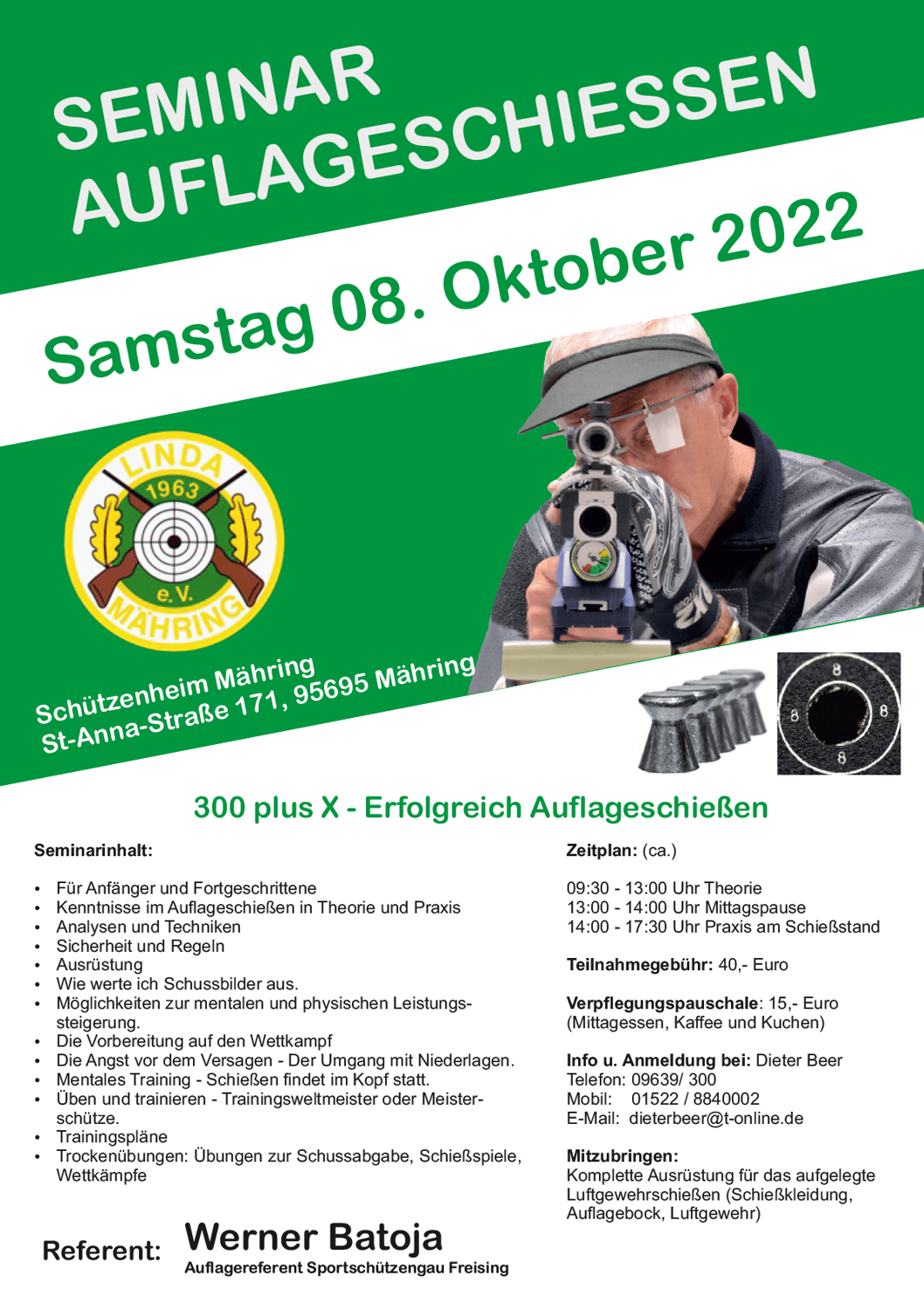 Seminar: 300 plus X - Erfolgreich Auflageschießen