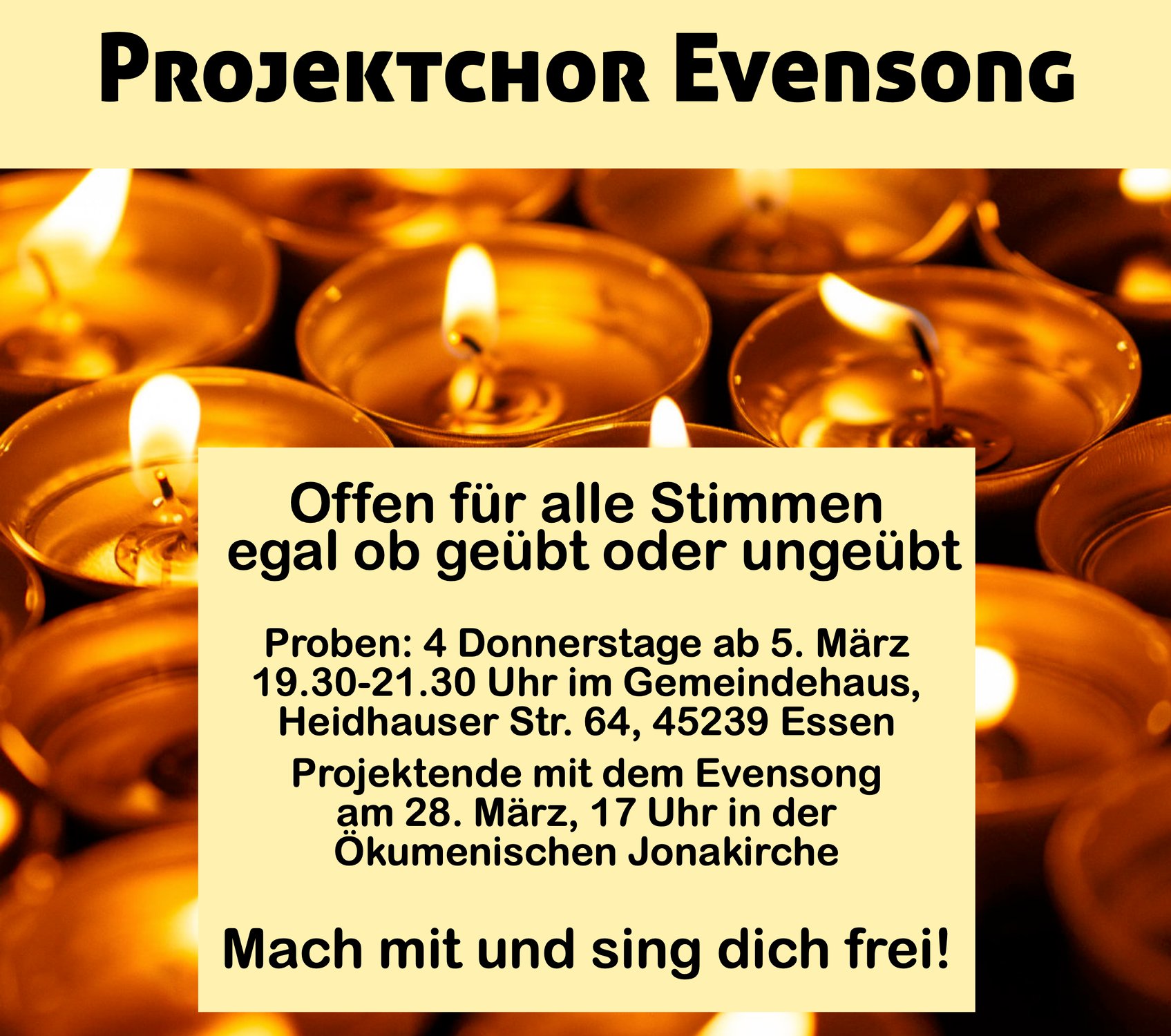 Evensong zur Passion Jesu am Palmsamstag