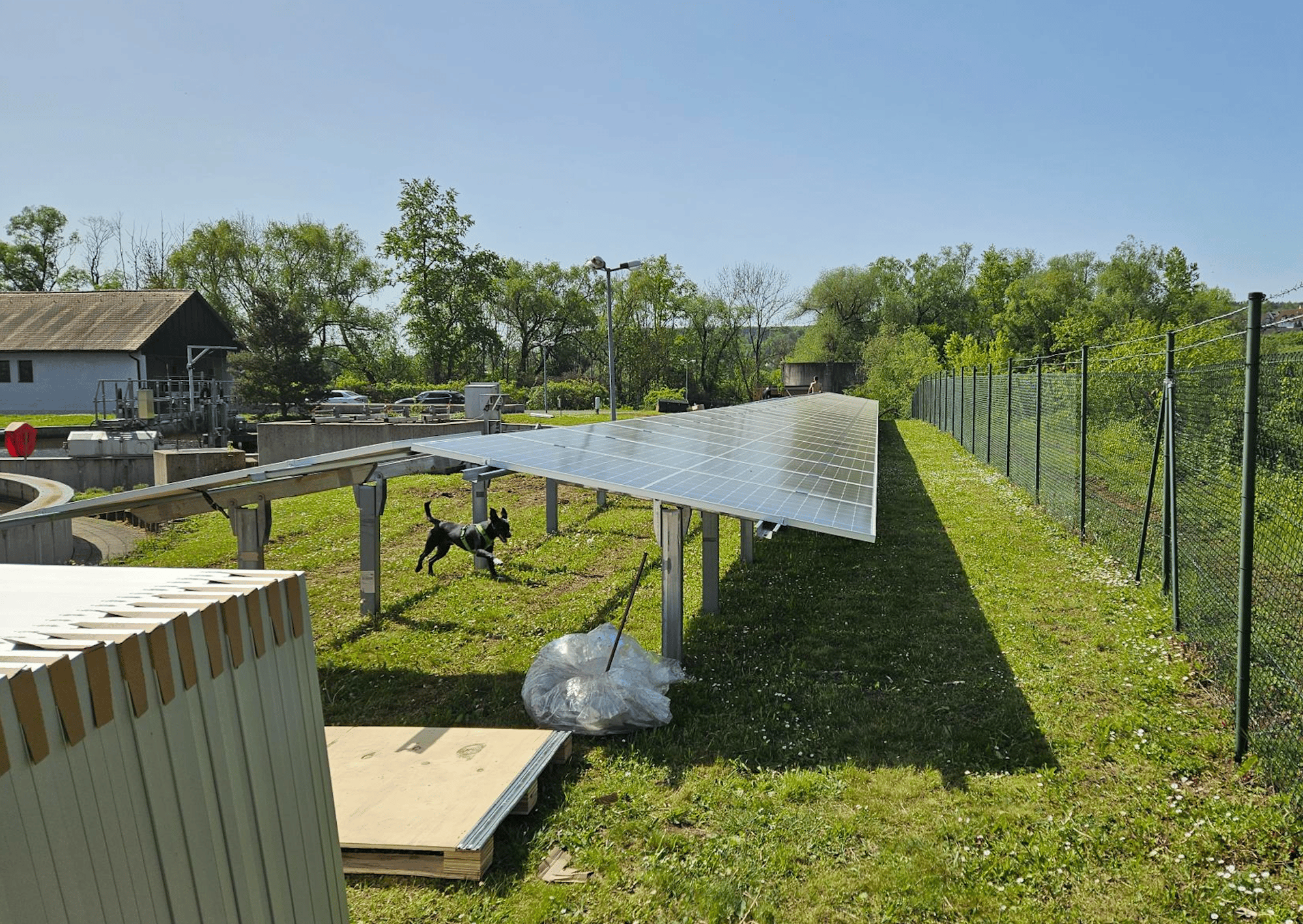 Photovoltaik Freilandanlage für Kläranlage Buttenheim