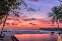 モルディブの海サンセット