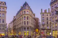 フランス・リヨンの繁華街