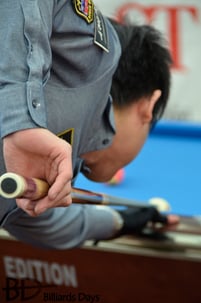 赤狩山幸男プロ（JPBA）のグリップ